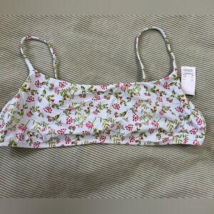 J. Crew. Floral Print Bikini Top